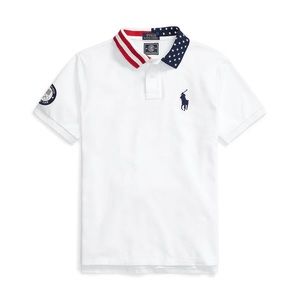 Polo Ralph Lauren Olympic 2020 Custom Slim Fit American Flag Polo Sz Small